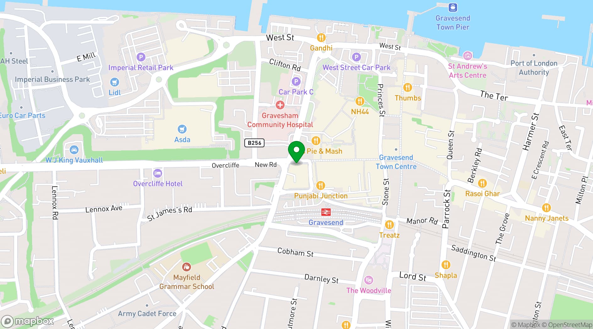Map showing Cafe Inn