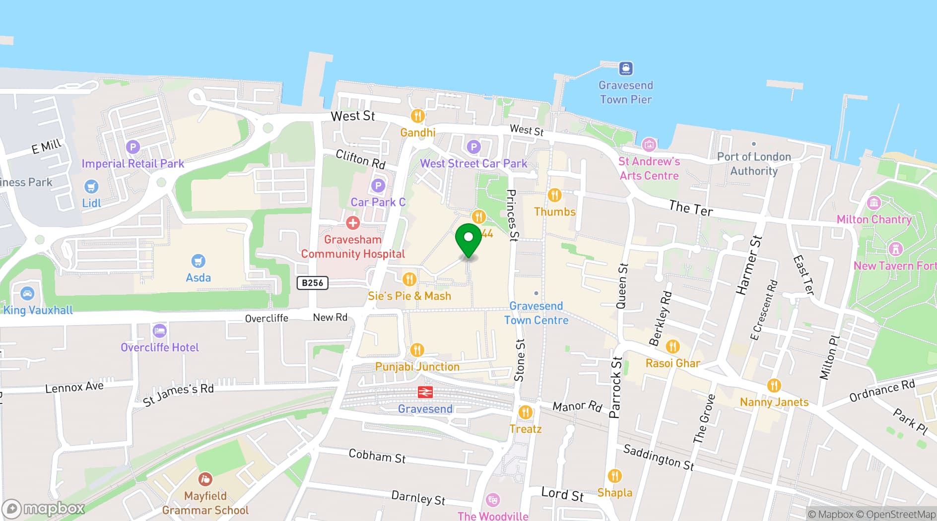 Map showing St George's Arts Centre & Café
