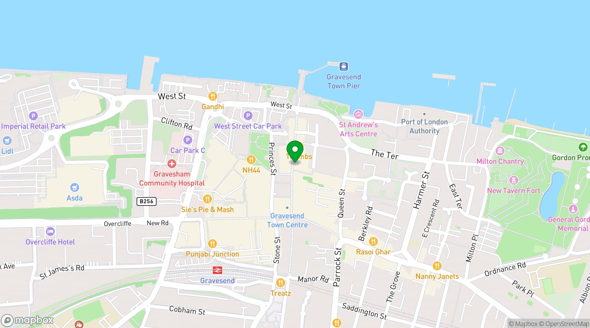 Map showing Marie's Tea Room