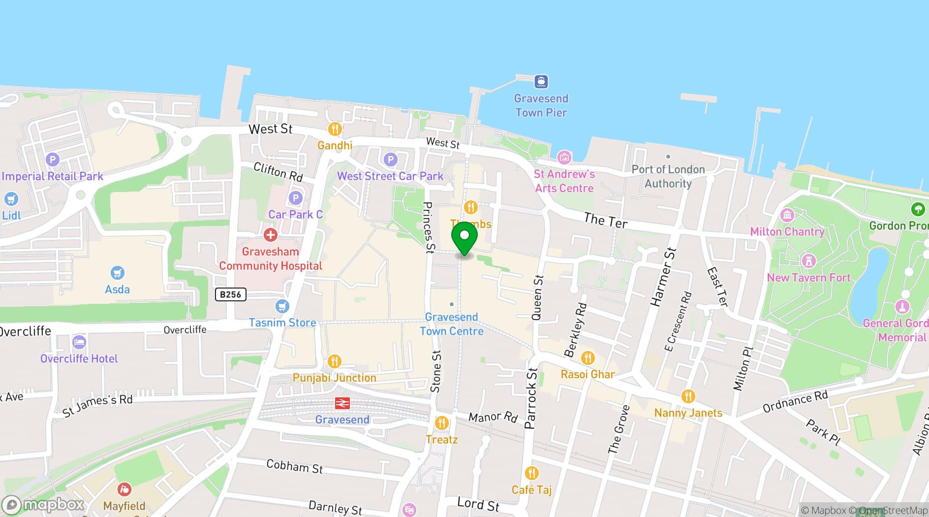 Map showing EP Banqueting Hall