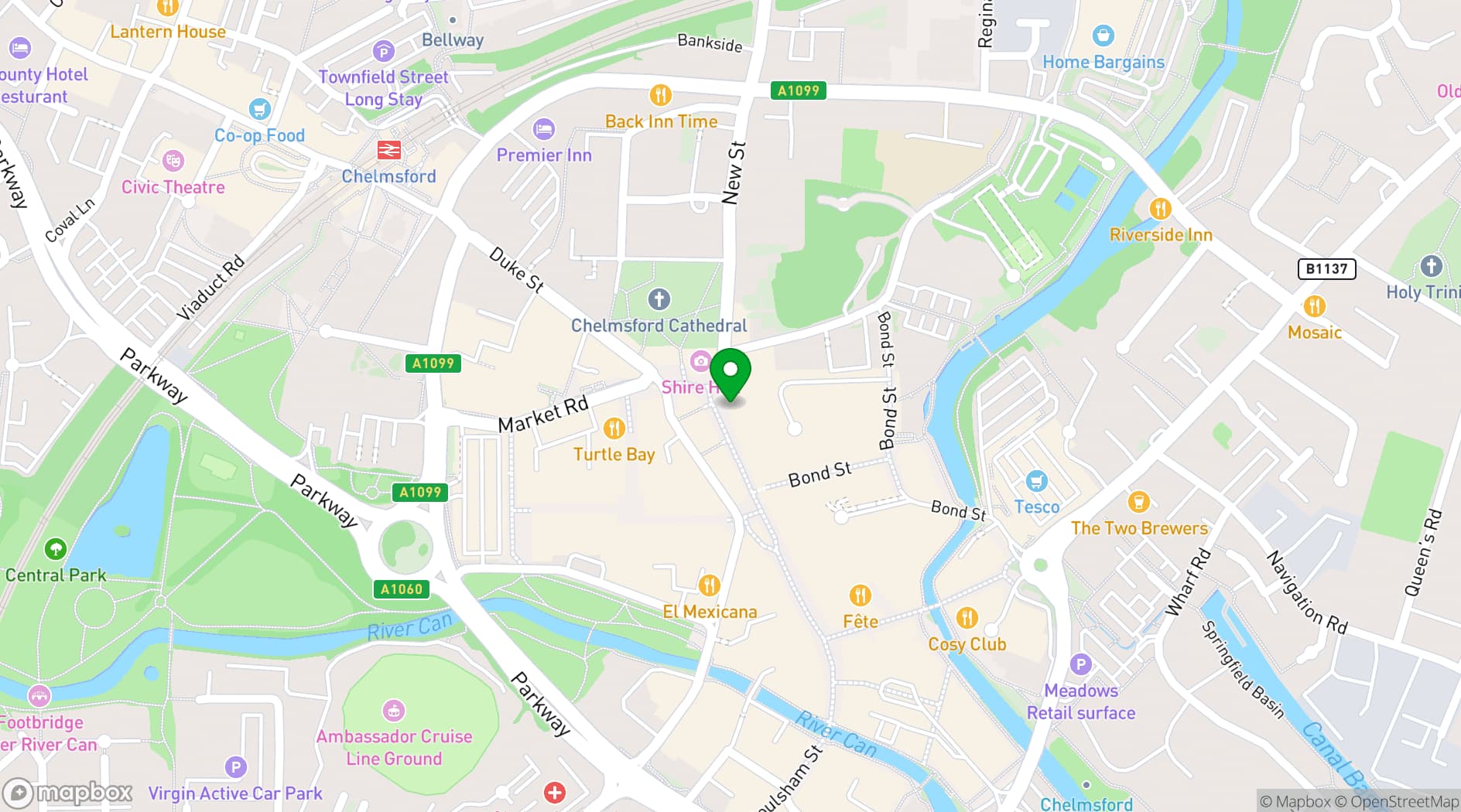 Map showing The Garrison Tavern