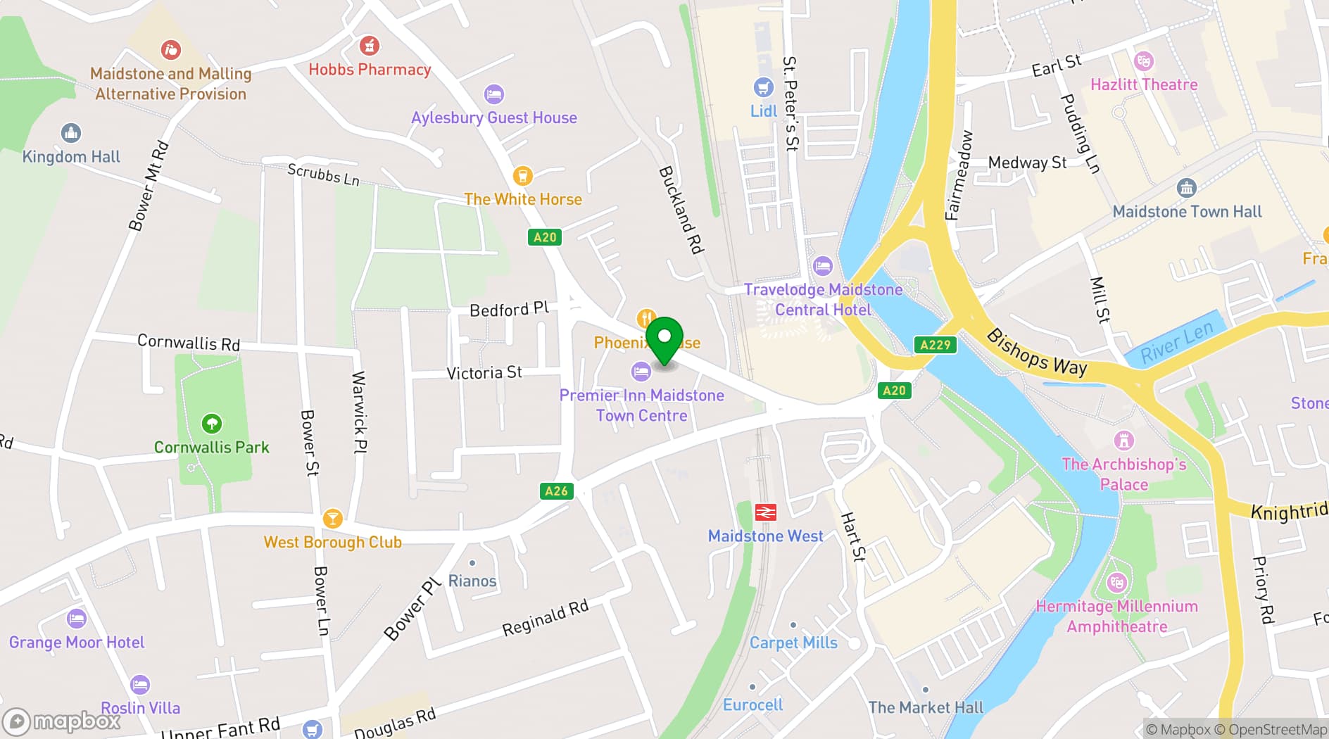 Map showing Studio 6 Maidstone