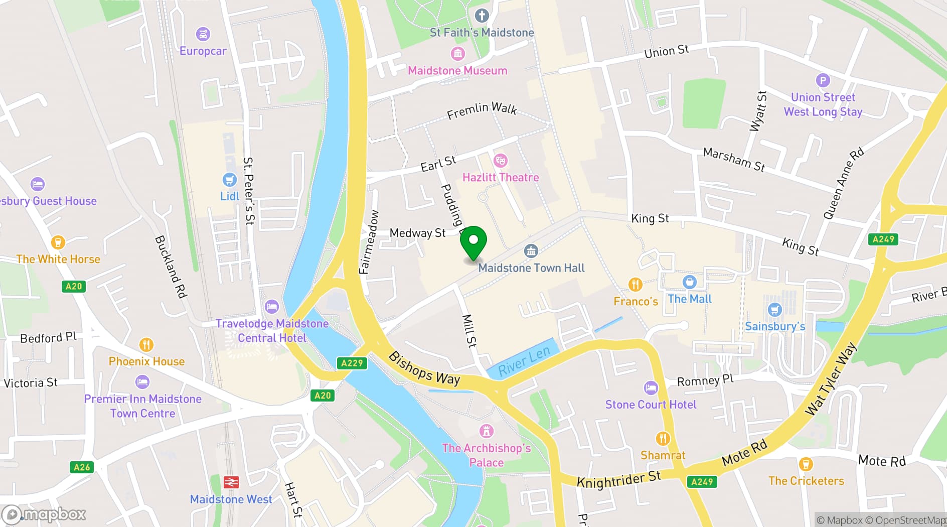 Map showing Junipers