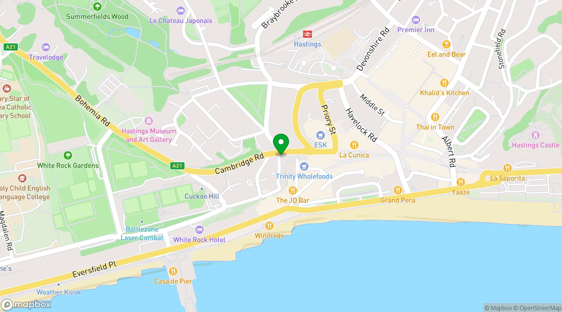 Map showing Bunka Rooftop