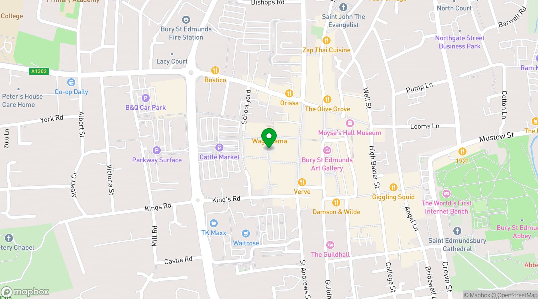 Map showing The Apex