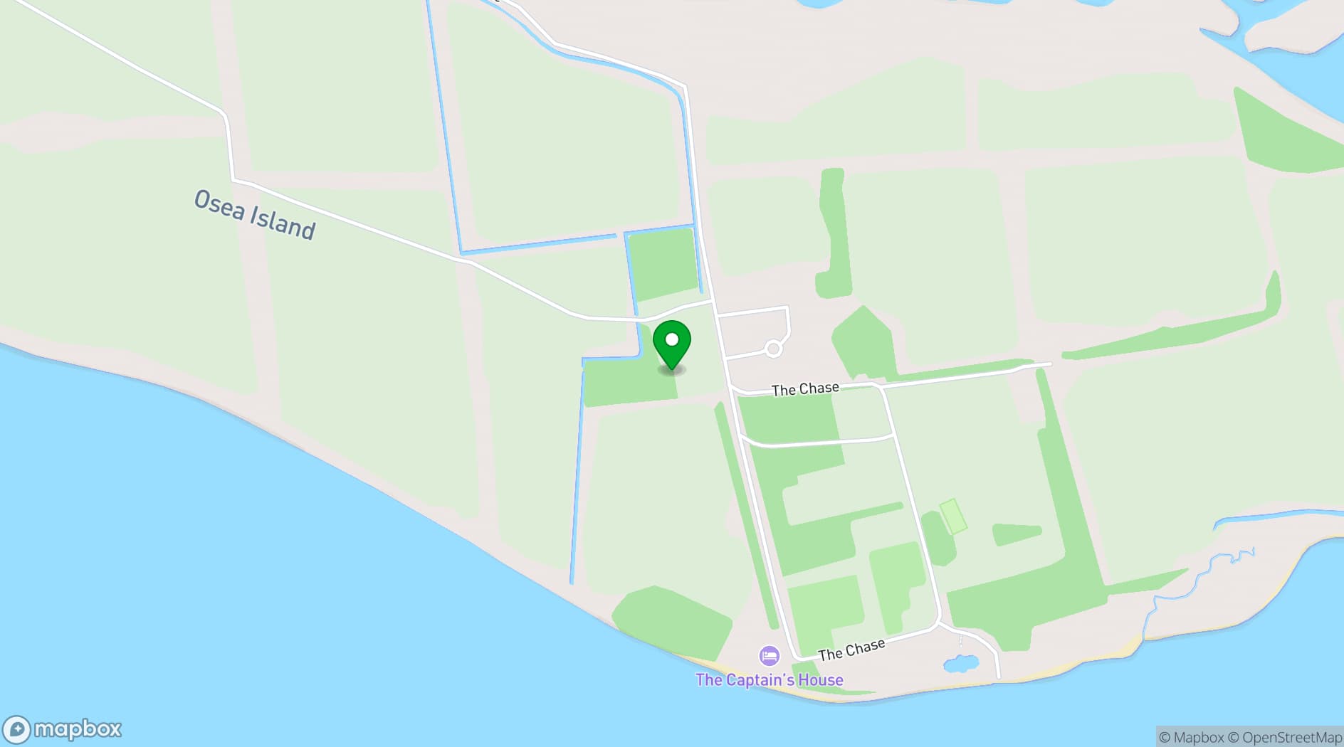 Map showing Osea Island