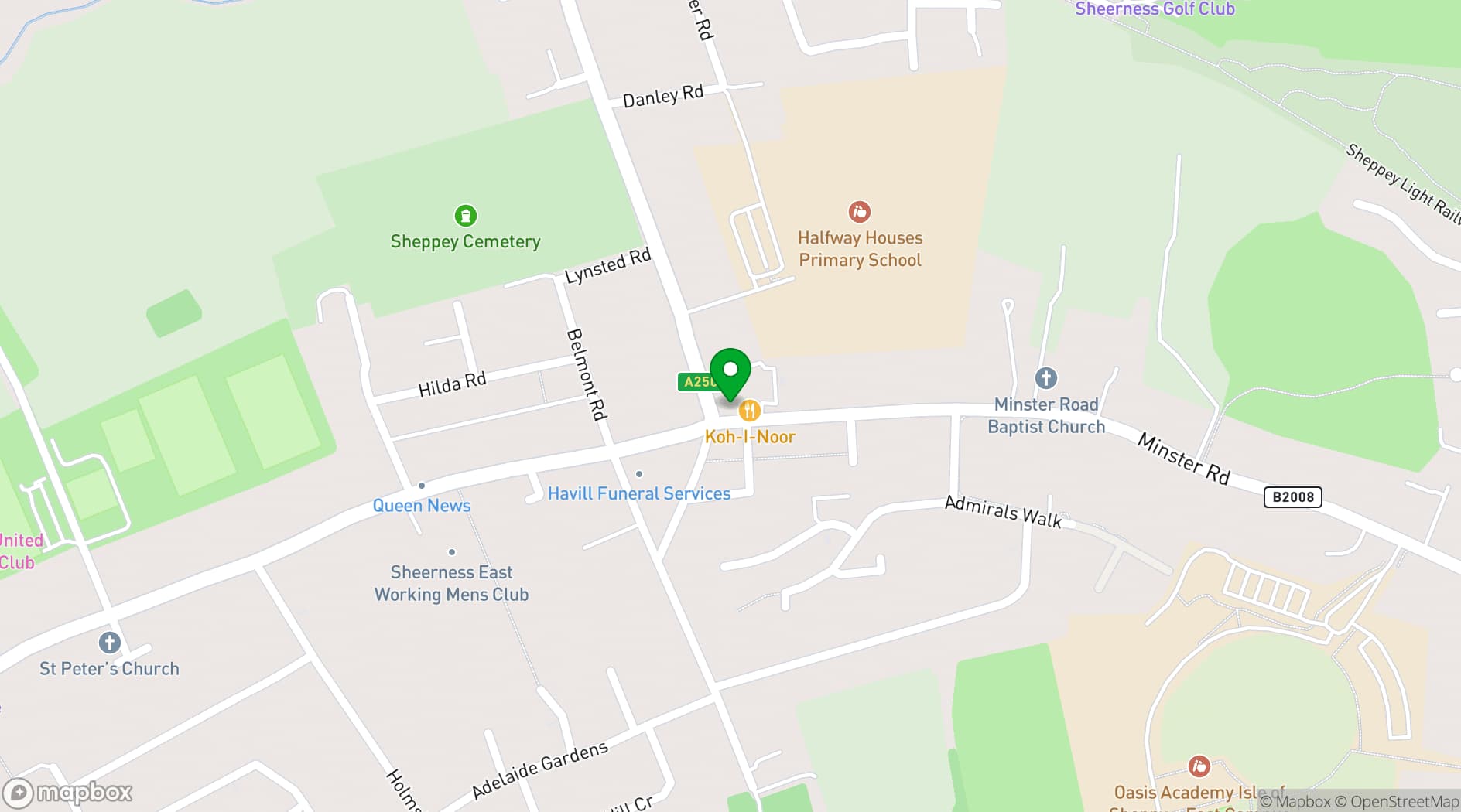 Map showing The Shisha Bar