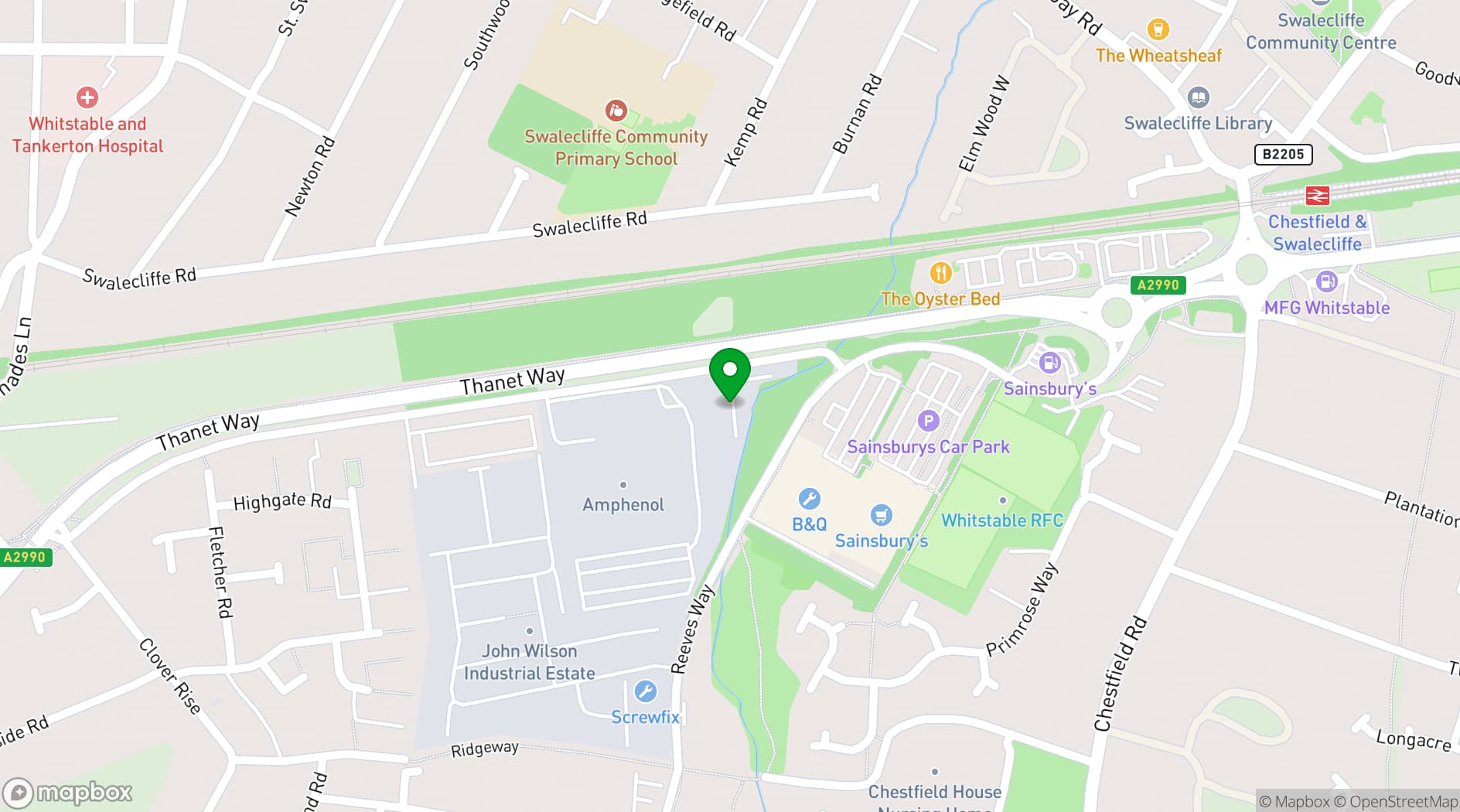 Map showing Riverside Conferencing