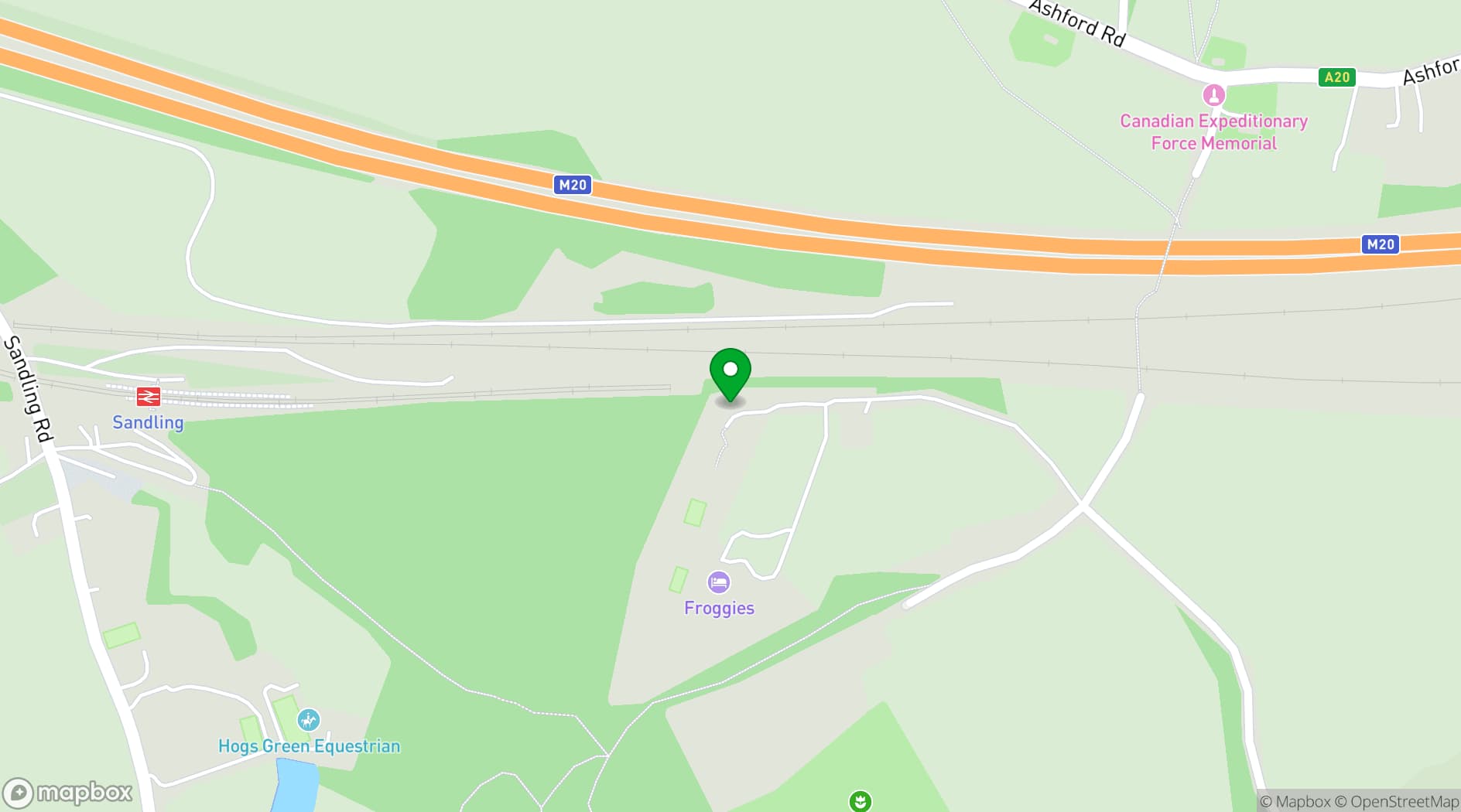 Map showing Hayne House