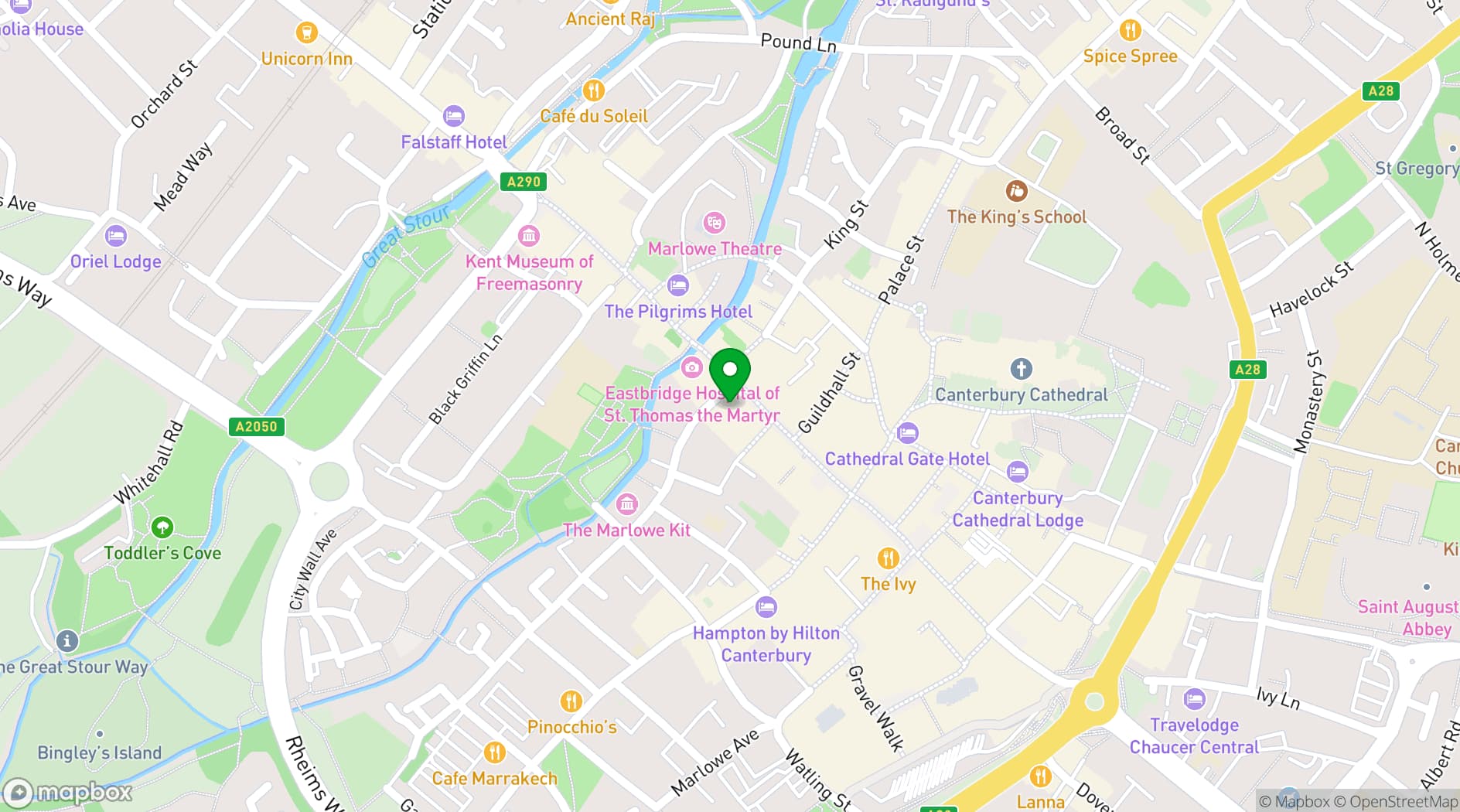 Map showing The ABode Hotel