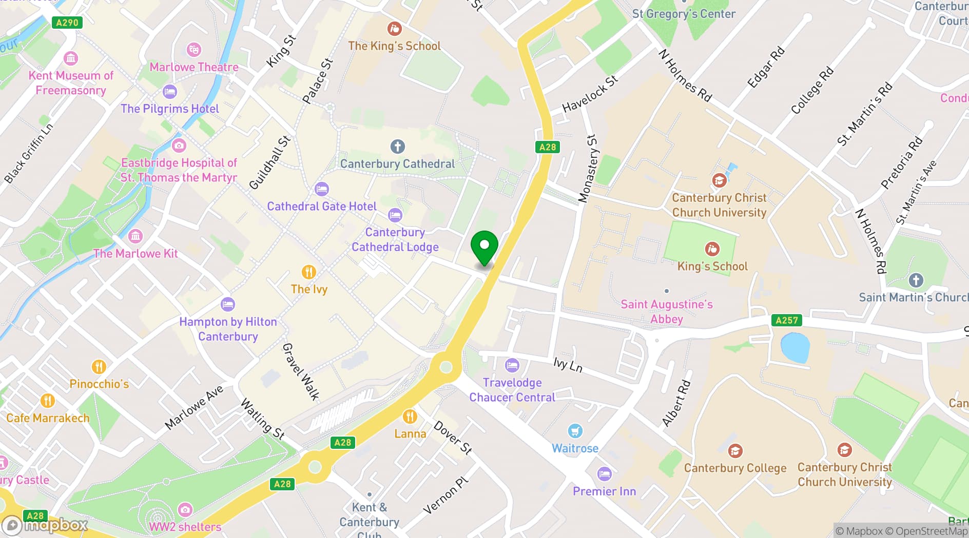 Map showing The John