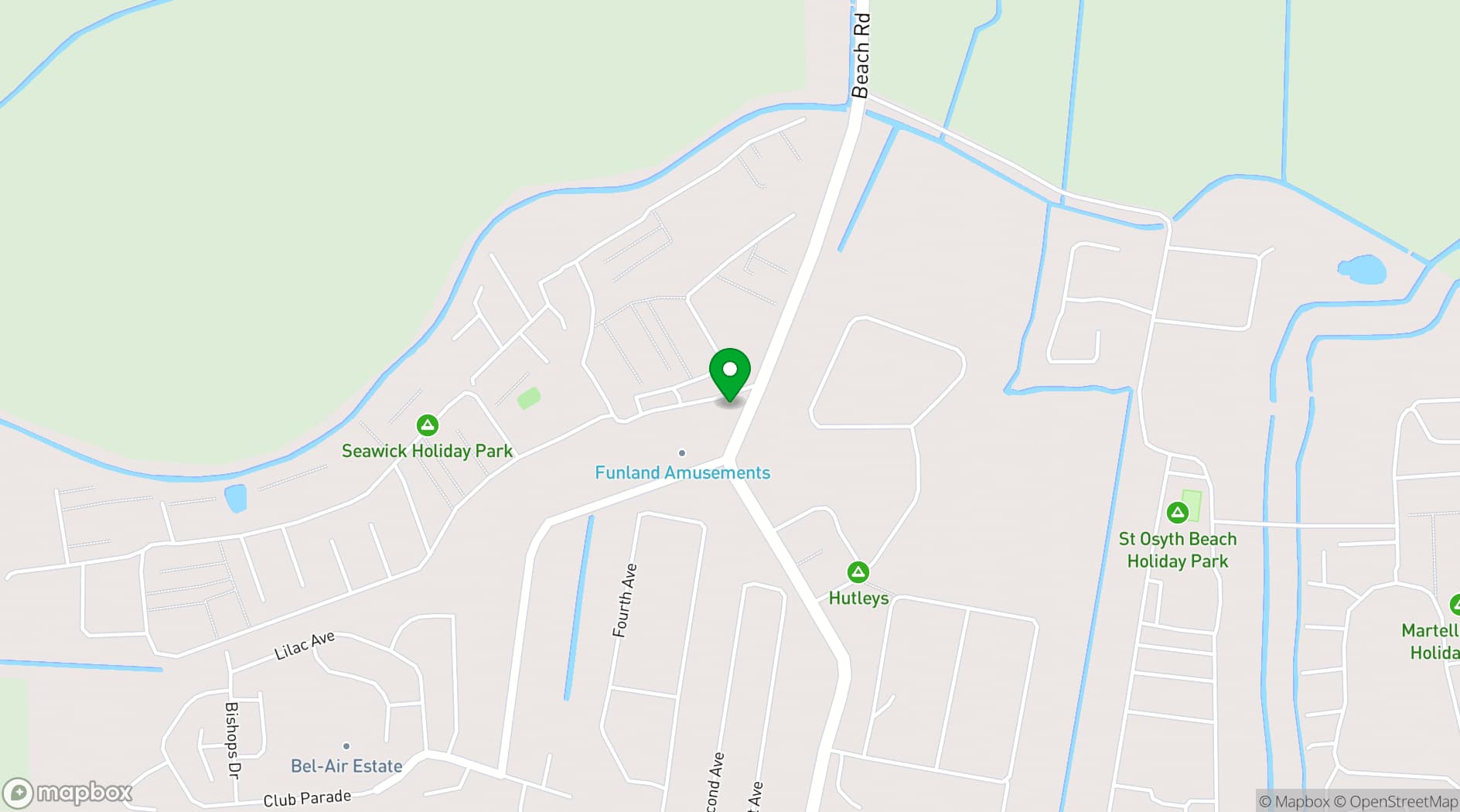 Map showing Seawick Holiday Park
