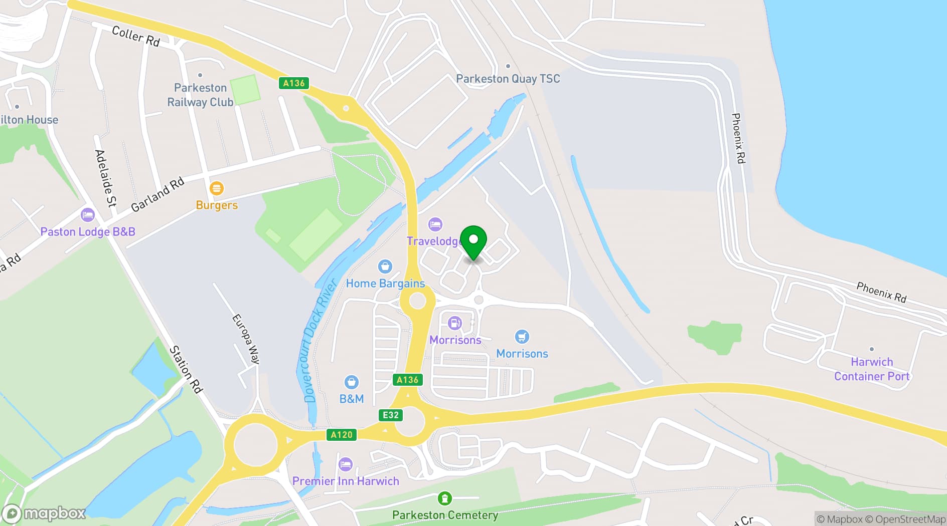 Map showing Sentinel House