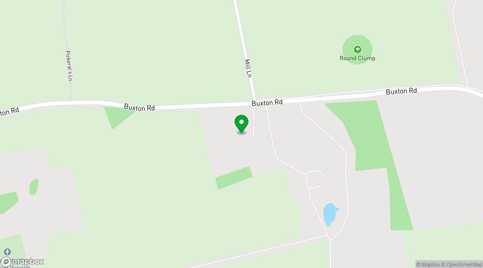 Map showing Rippon Hall