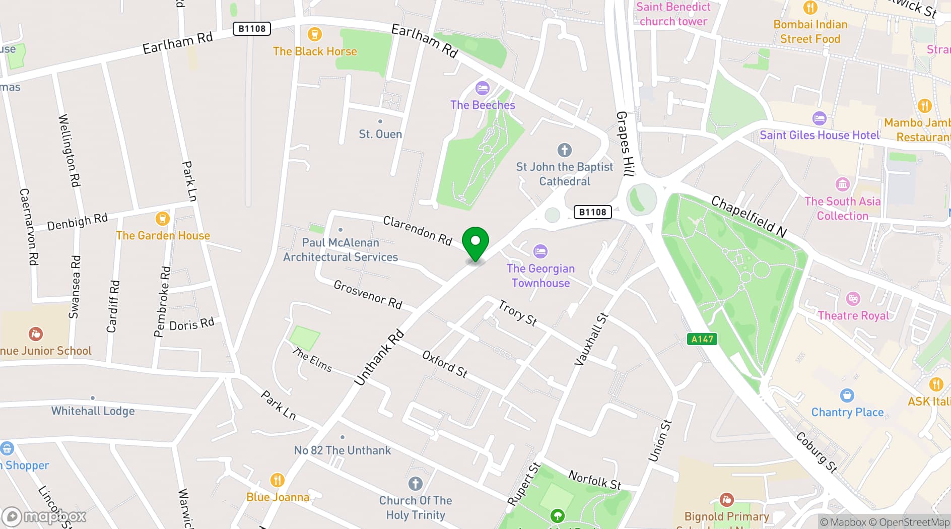 Map showing The Georgian Townhouse