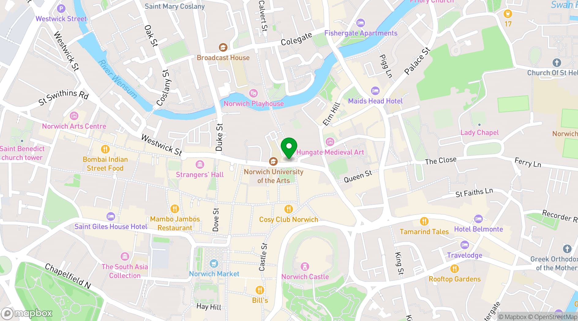 Map showing St Andrews Brew House
