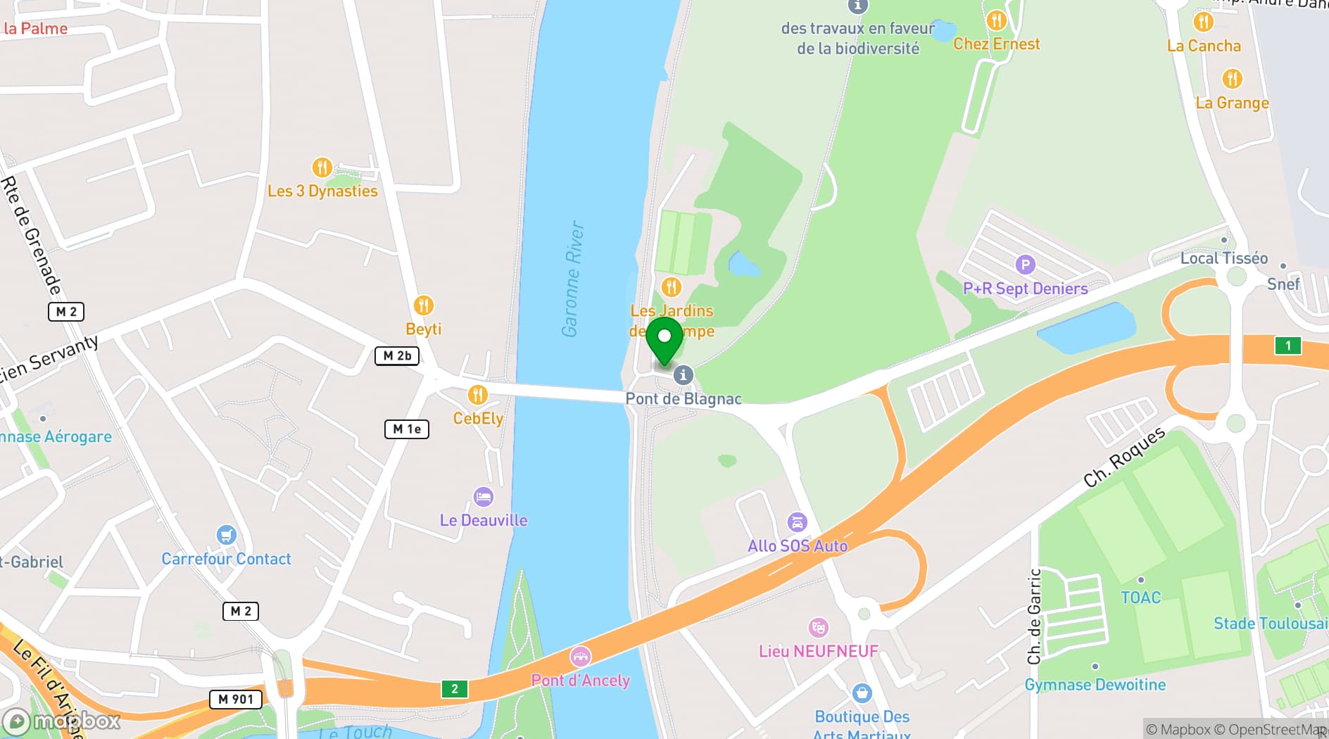 Map showing Les Jardins de l'Olympe