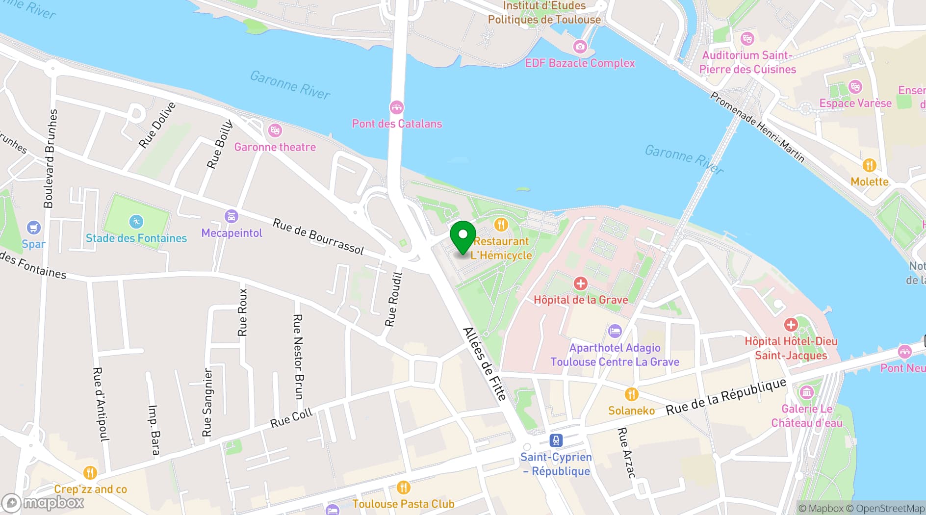 Map showing Les Abattoirs