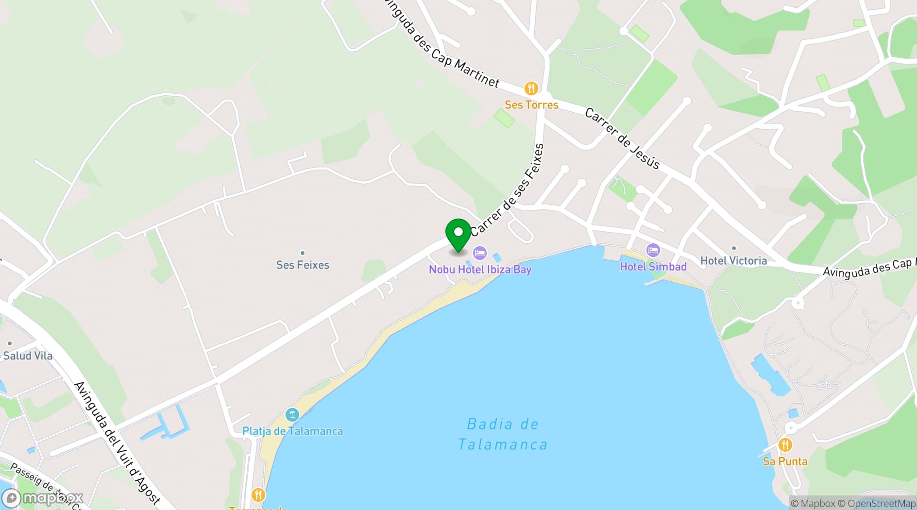 Map showing Nobu Rooftop