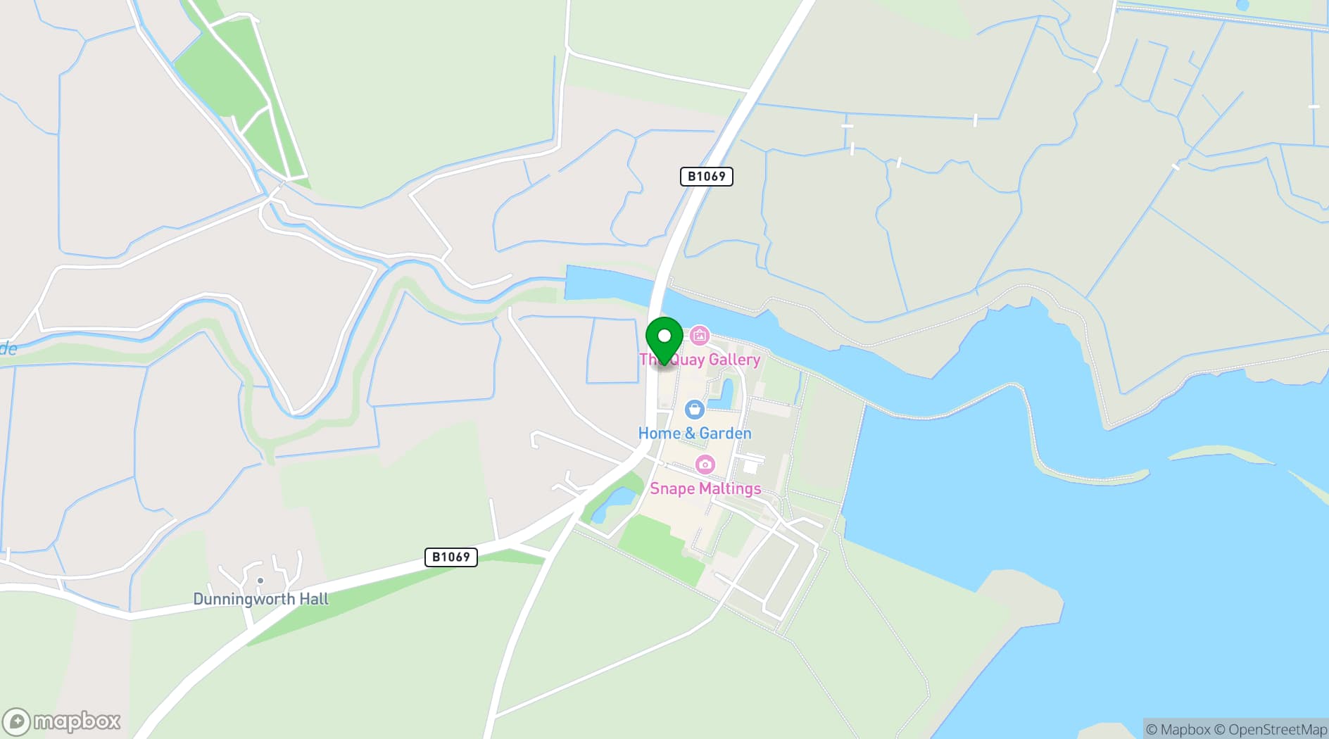 Map showing The Plough and Sail