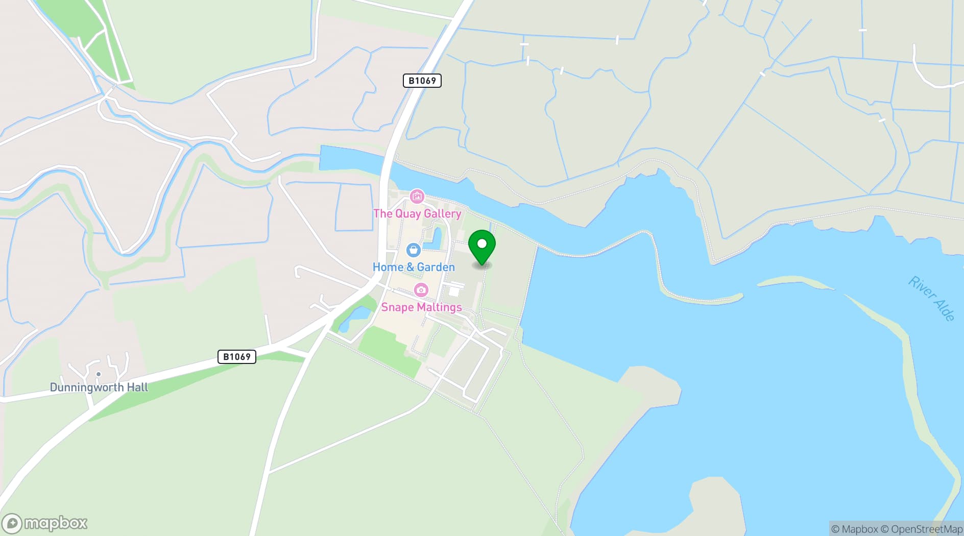 Map showing River View Restaurant