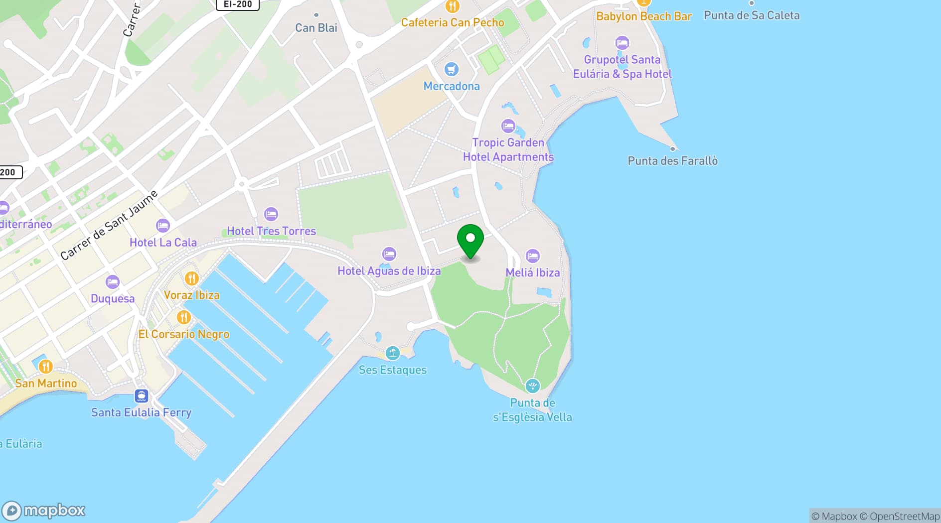 Map showing Palacio de Congresos de Ibiza - Ibiza Congress Center