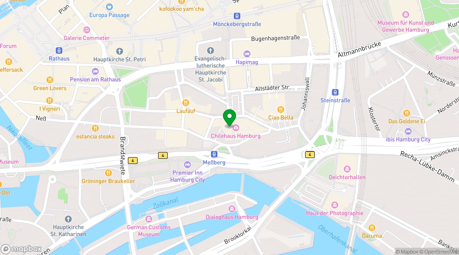 Map showing Chilehaus