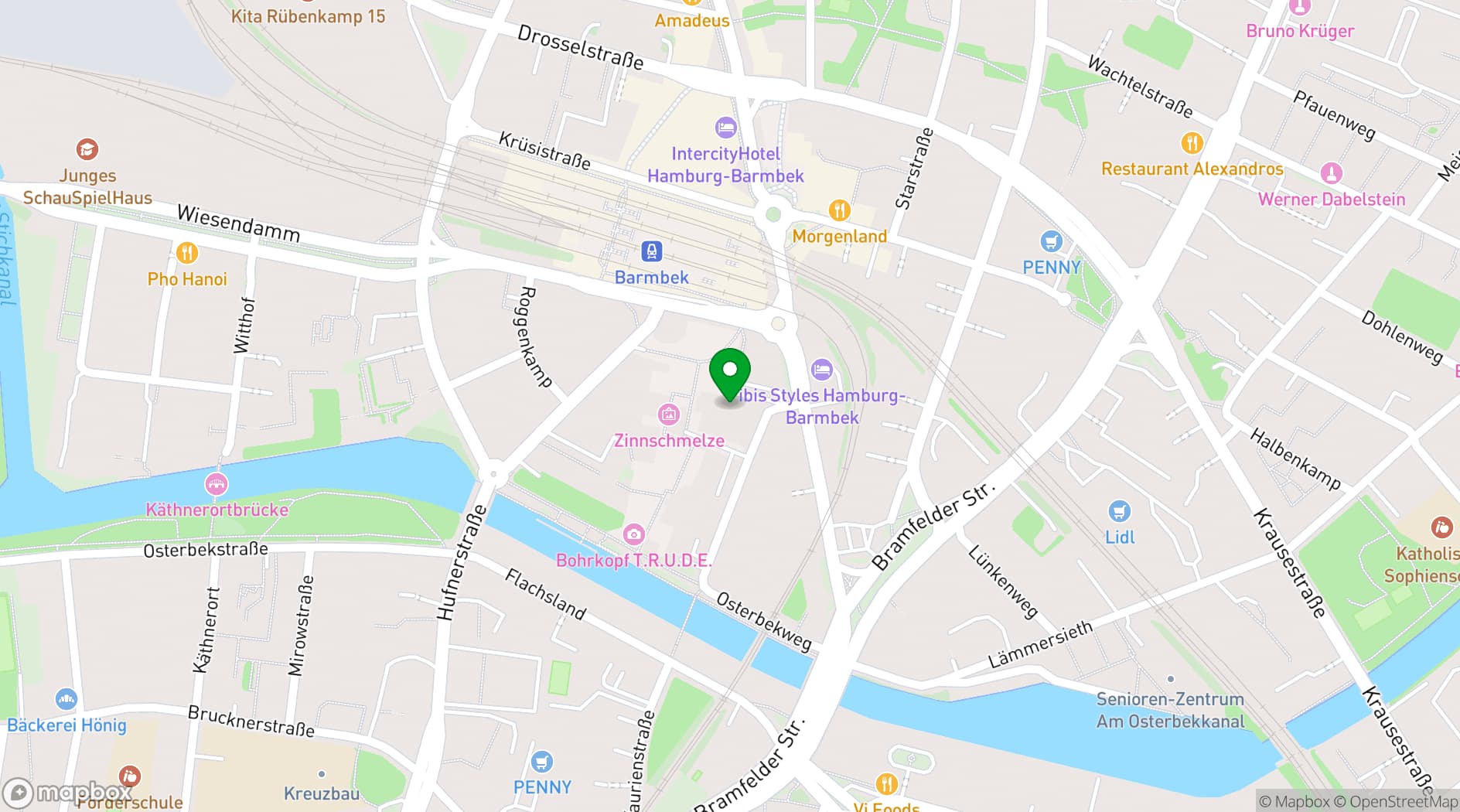 Map showing Museum of Work