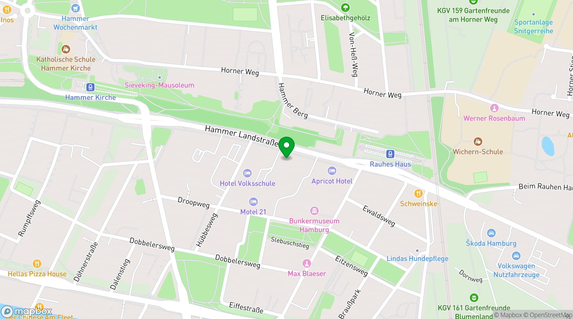 Map showing Best Western Hotel Hamburg International