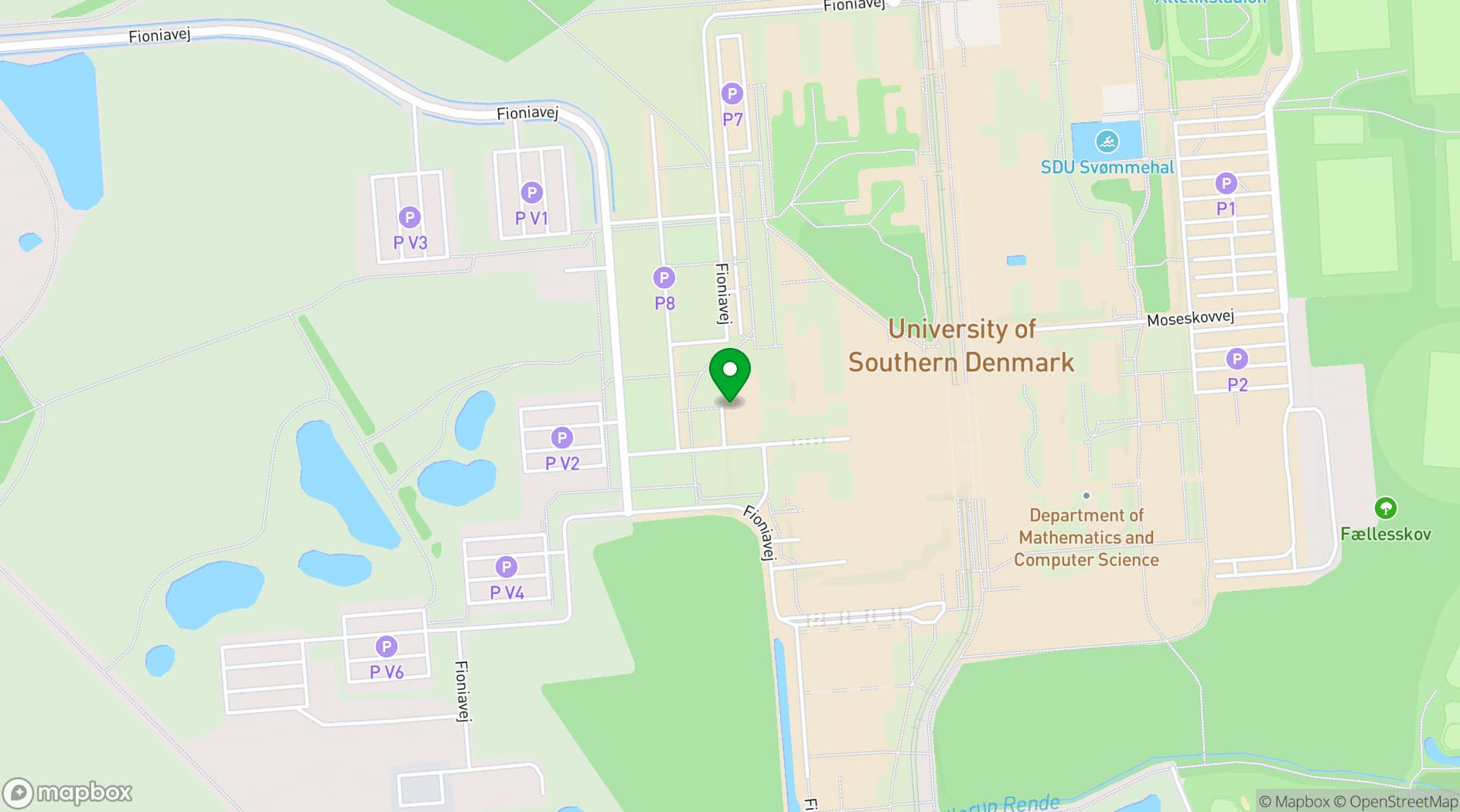 Map showing Danish Institute for Advanced Study