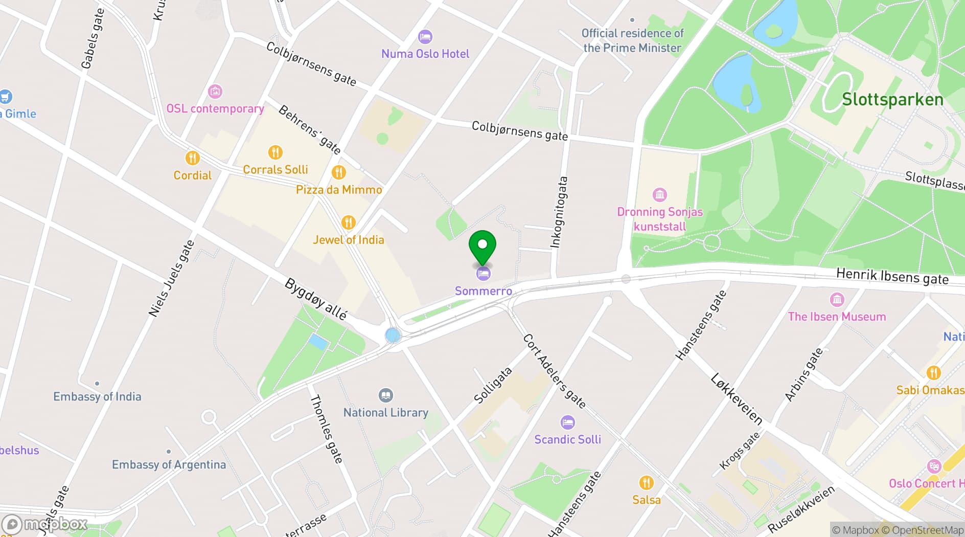 Map showing TAK Oslo