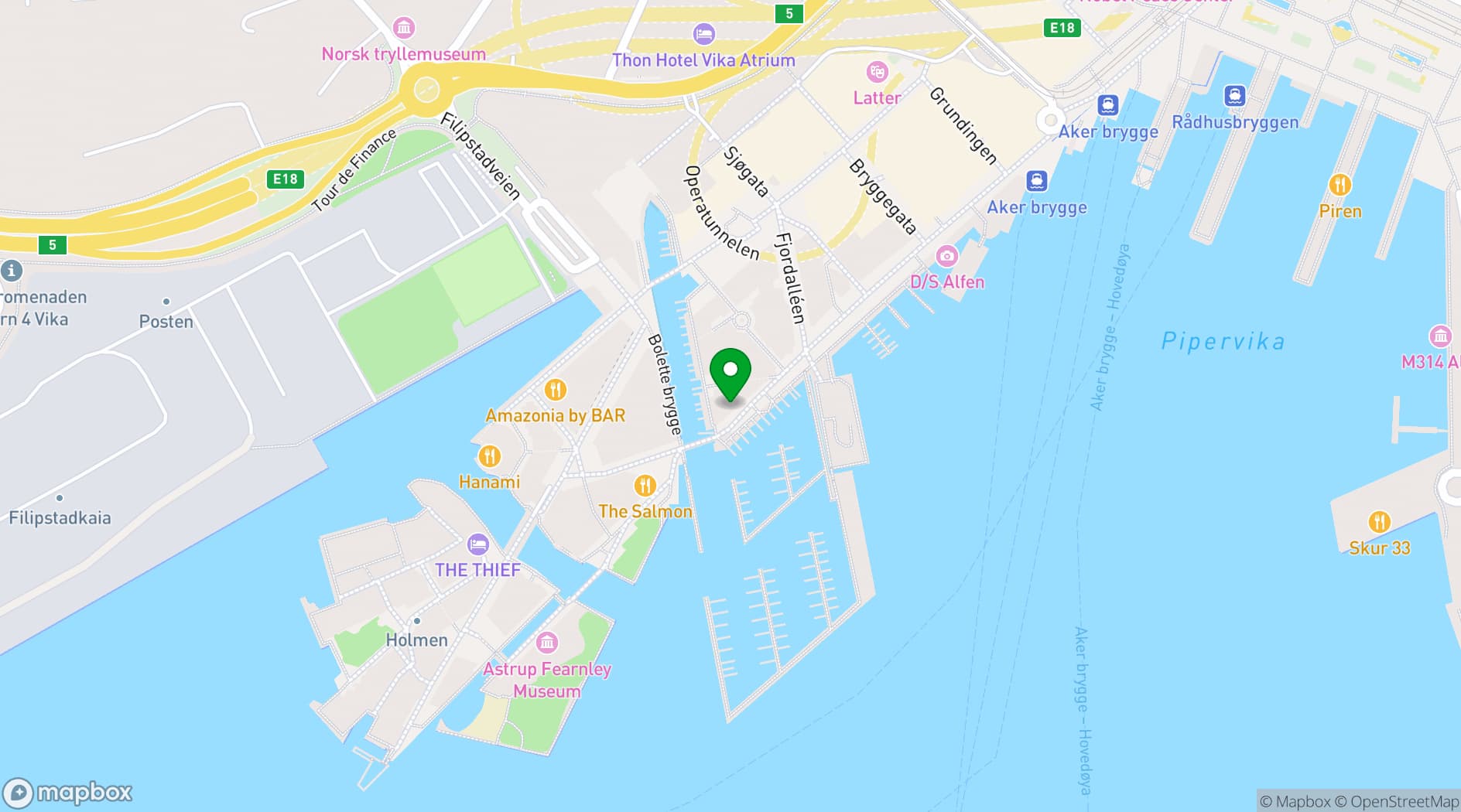 Map showing Lofoten Fiskerestaurant