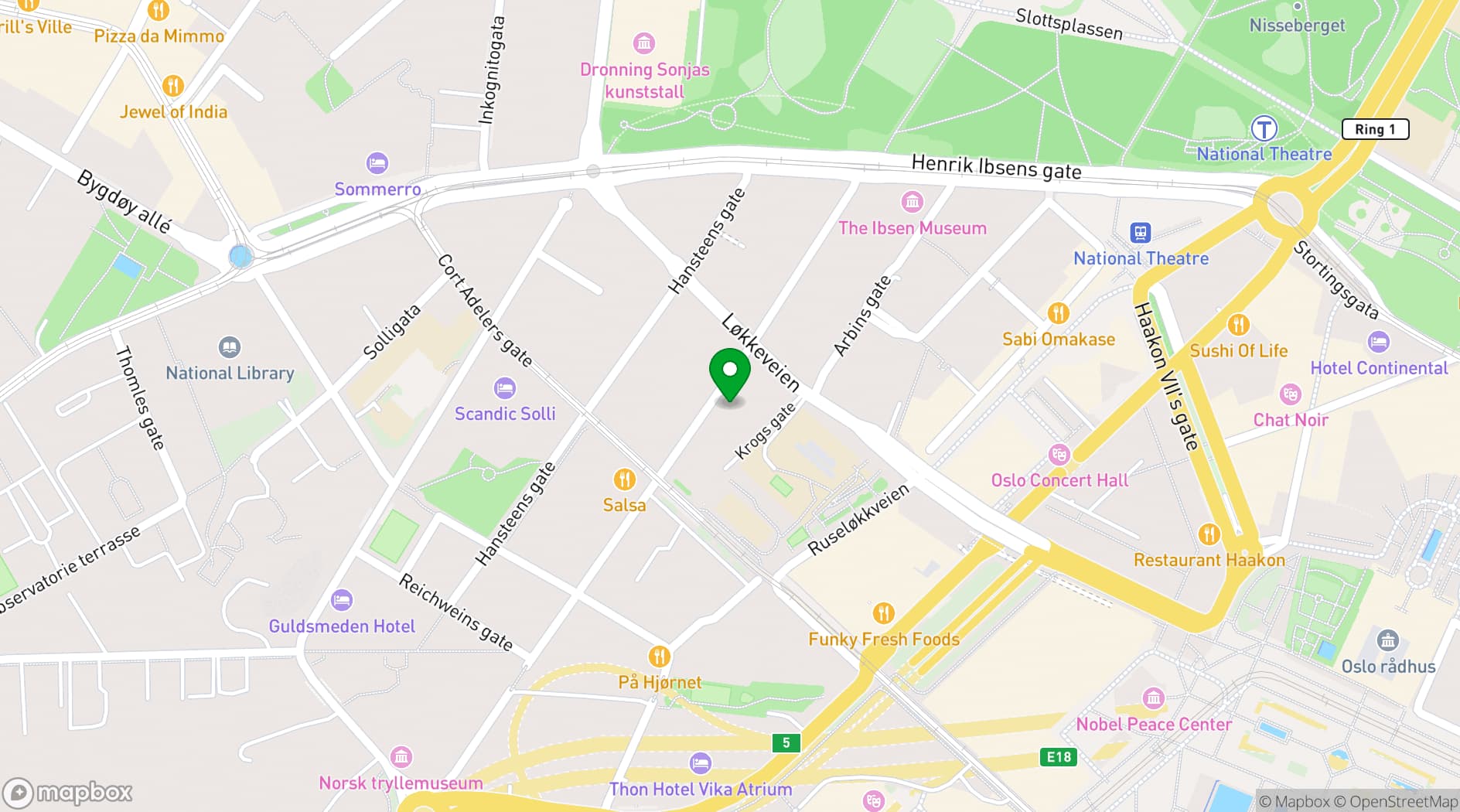 Map showing Eventlokaler.no