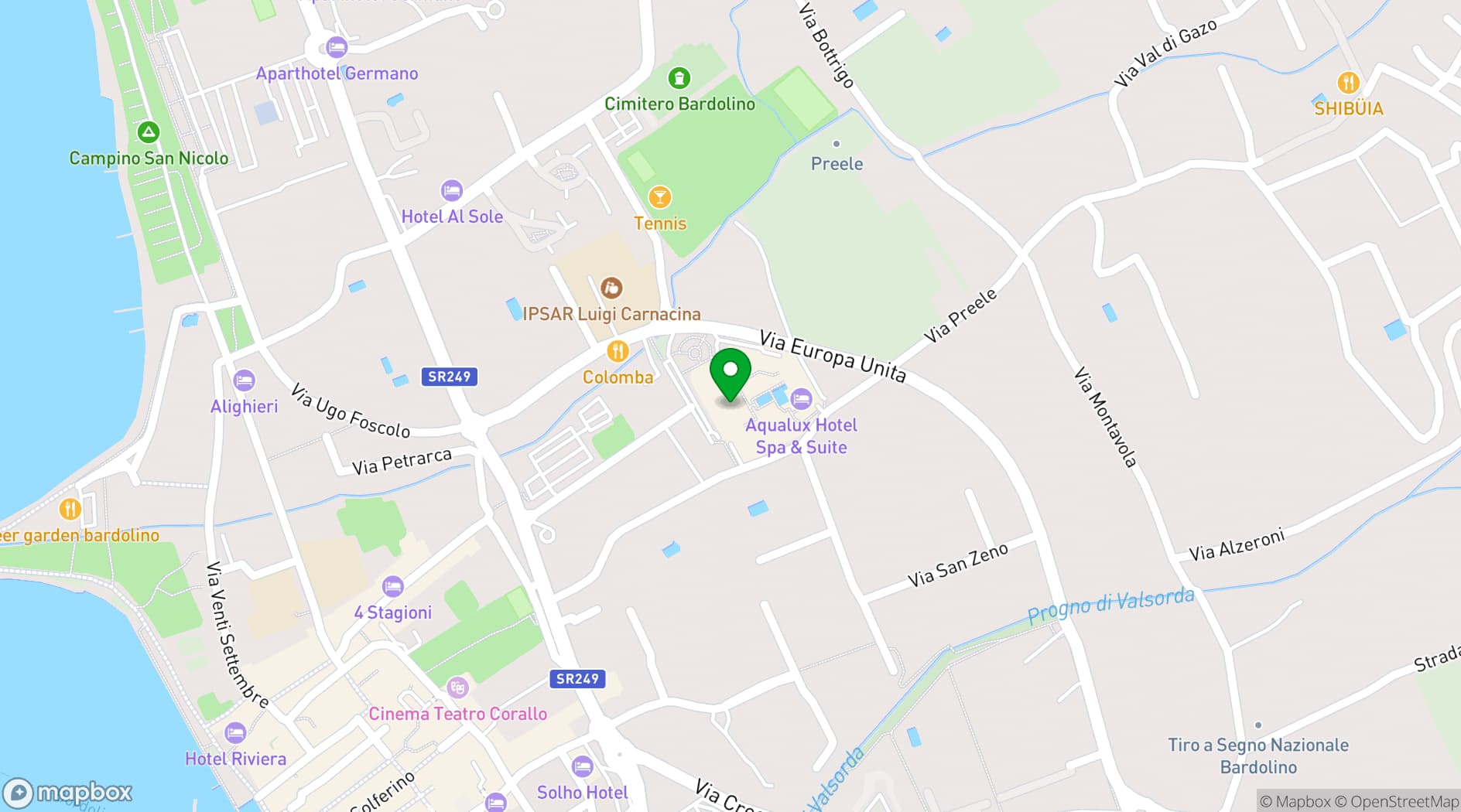 Map showing  Aqualux Hotel Spa Suite & Bardolino