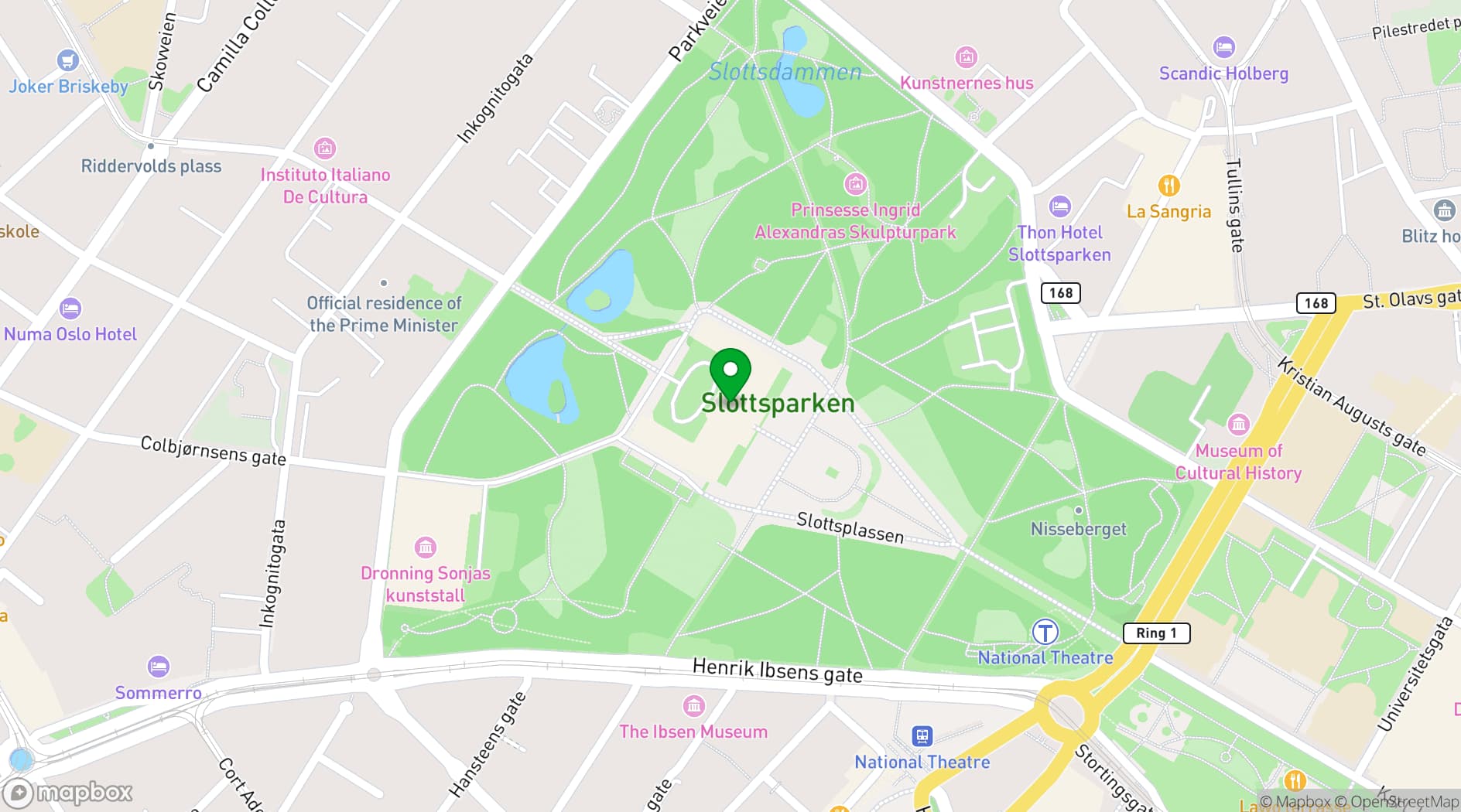Map showing Kollen Slottet