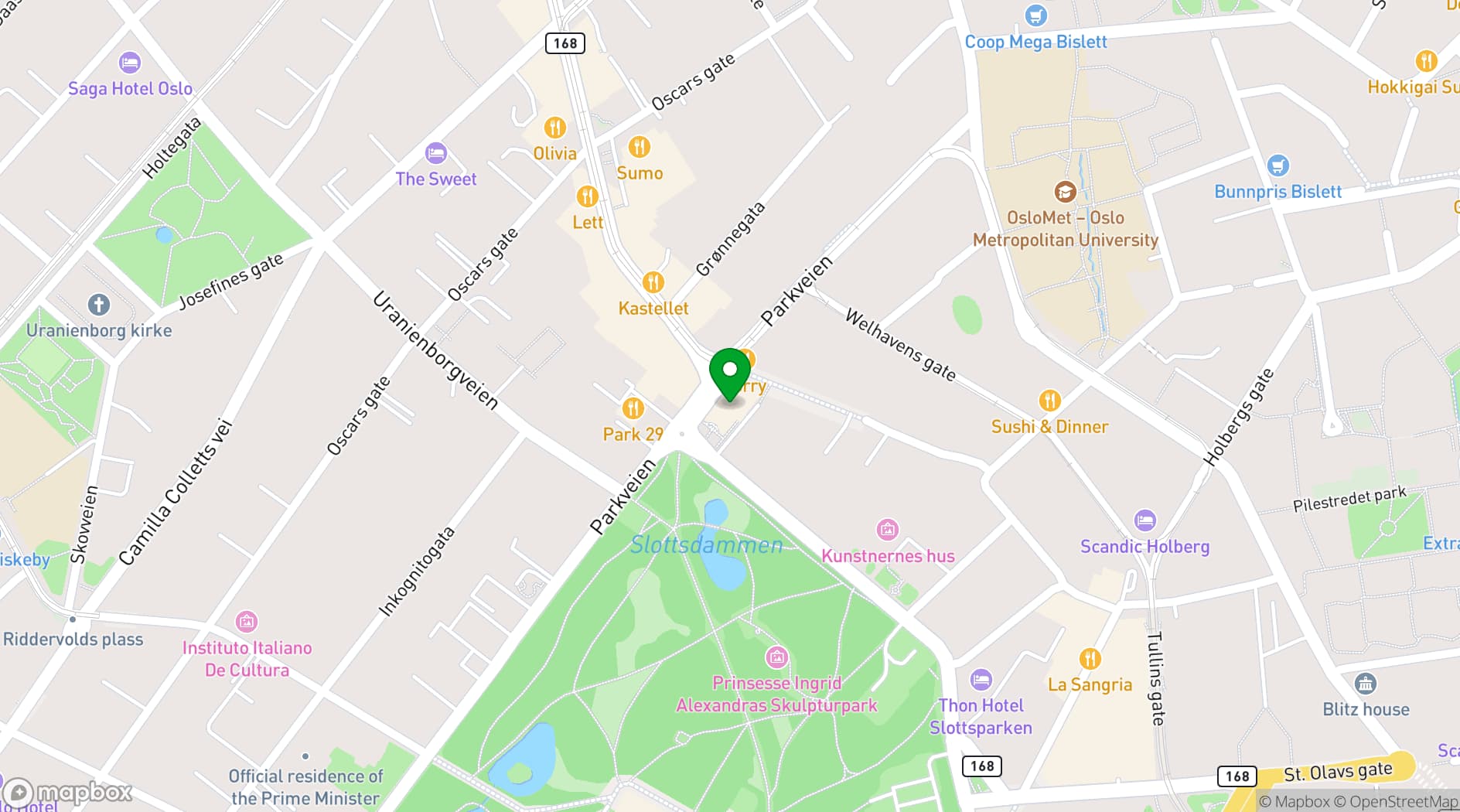 Map showing Litteraturhuset