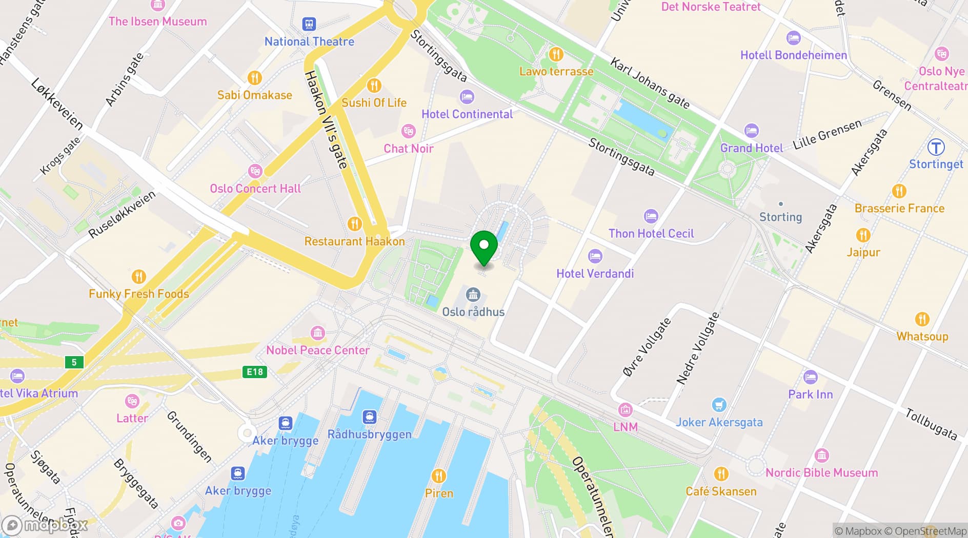 Map showing Rådhuset