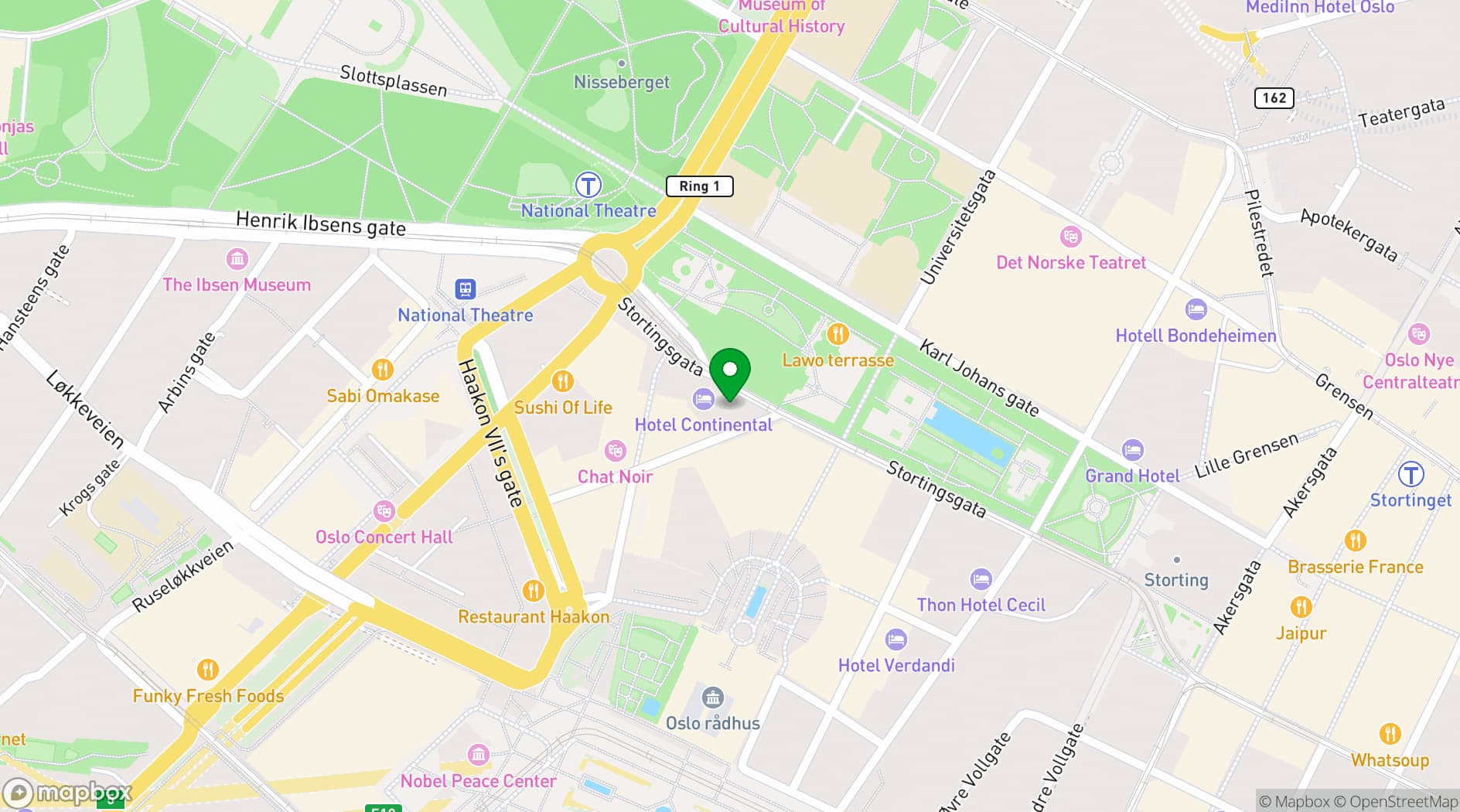Map showing Continental Event