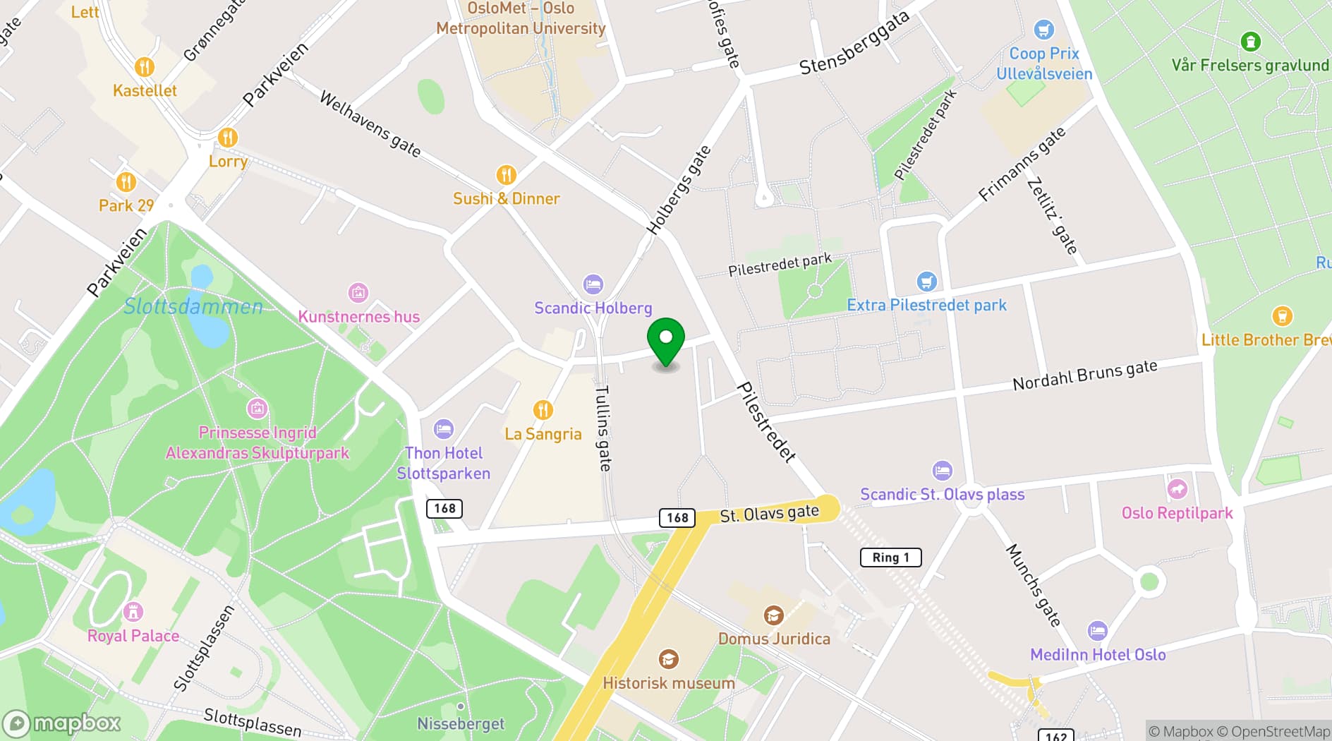 Map showing Epicenter Oslo