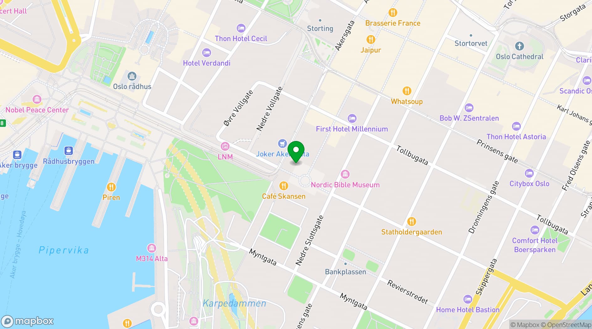 Map showing Legenes hus kurs- og konferansesenter
