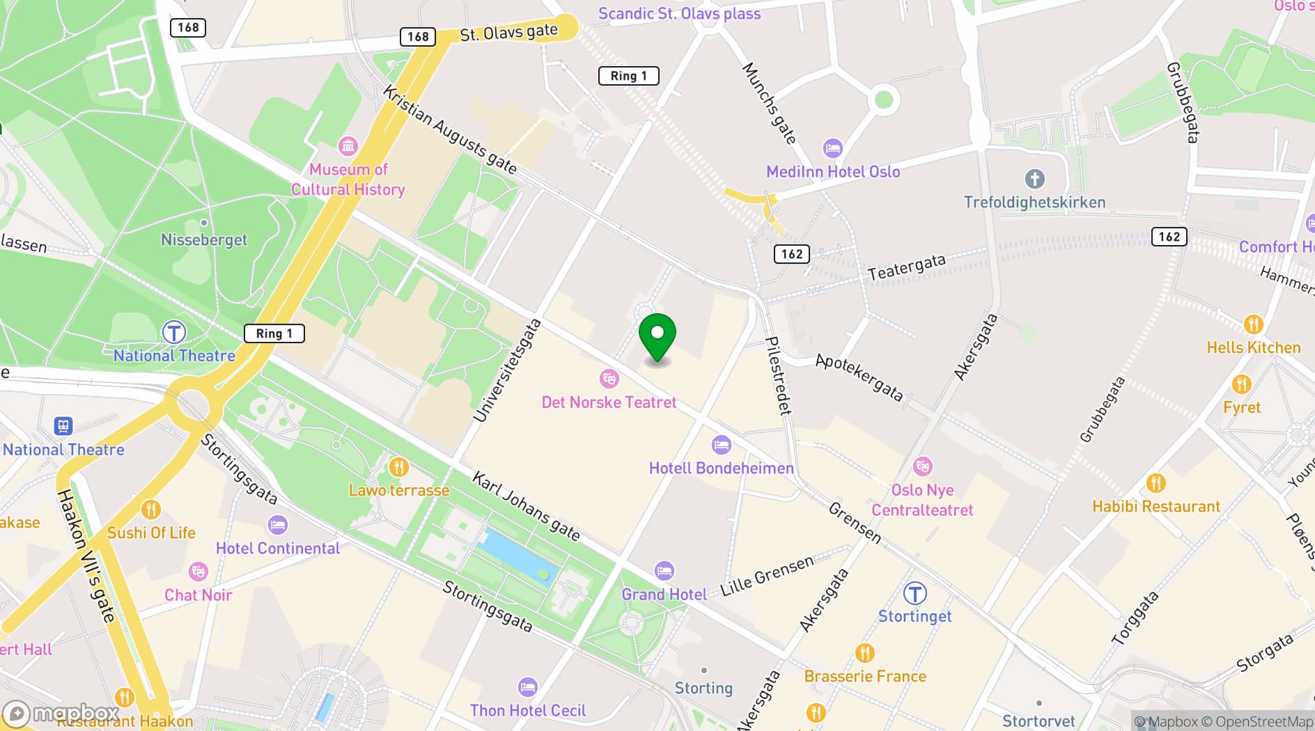 Map showing Hotel Bristol