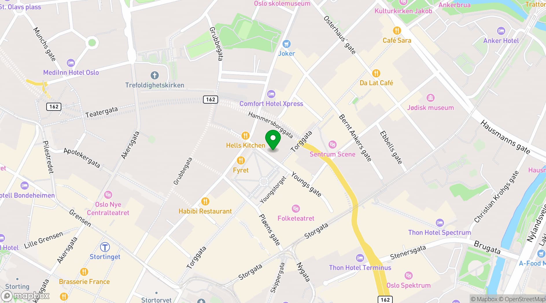 Map showing Oslo Congress Centre