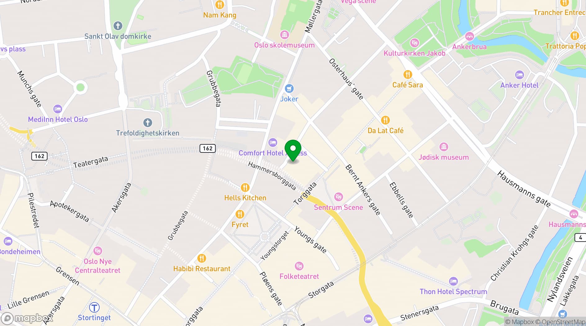 Map showing Rockefeller