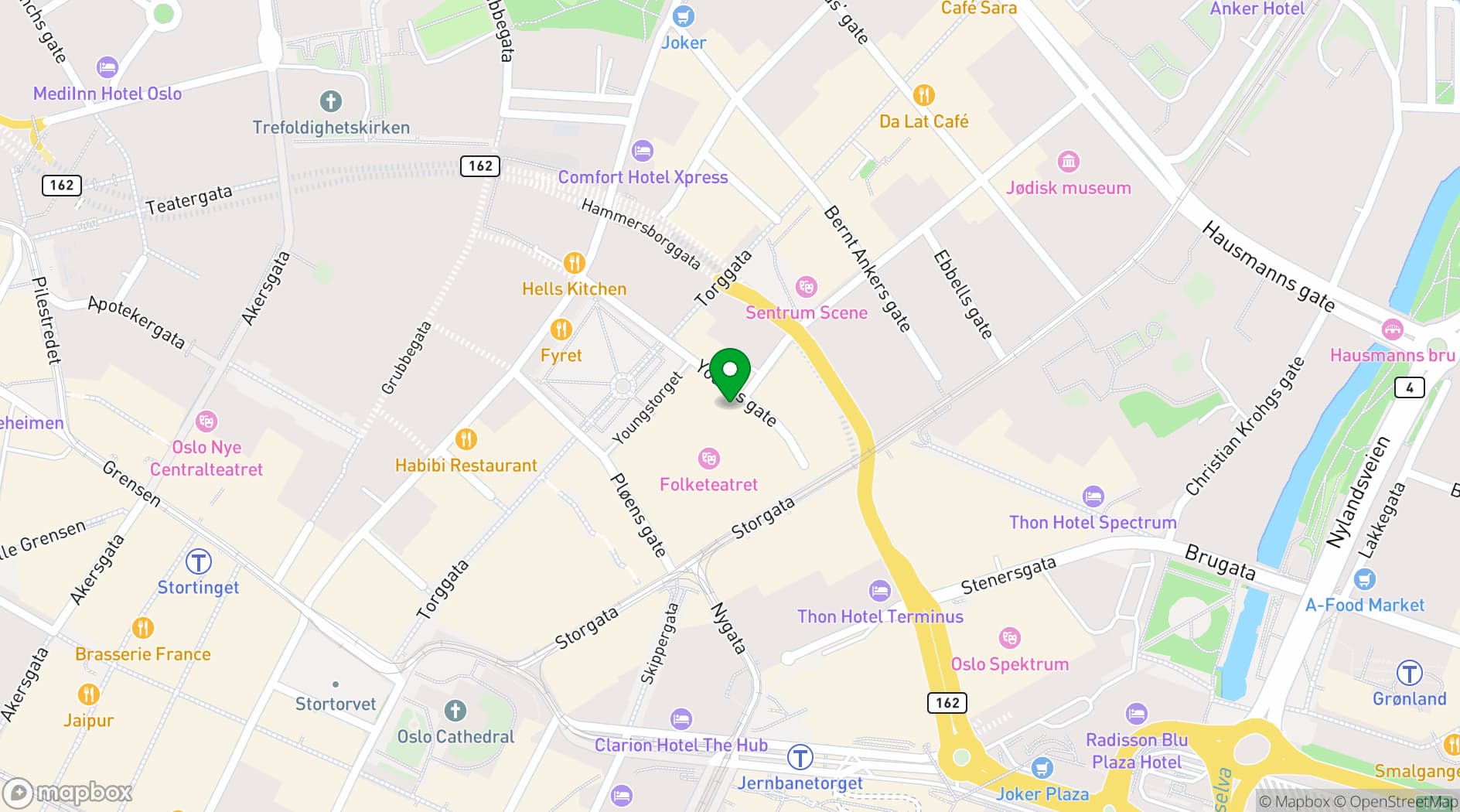 Map showing Kulturhuset i Oslo