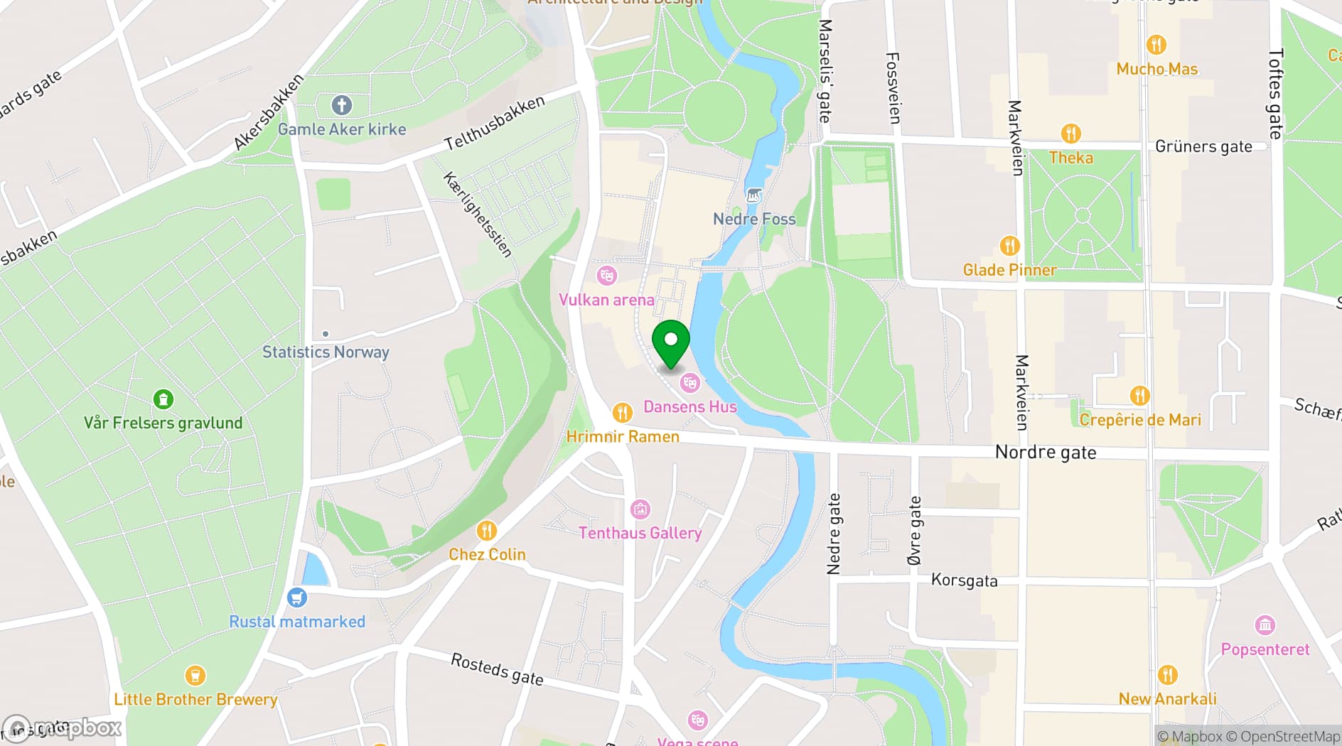 Map showing Dansens Hus