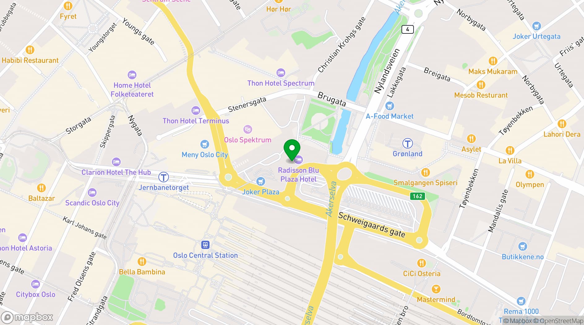 Map showing The Top Terrace