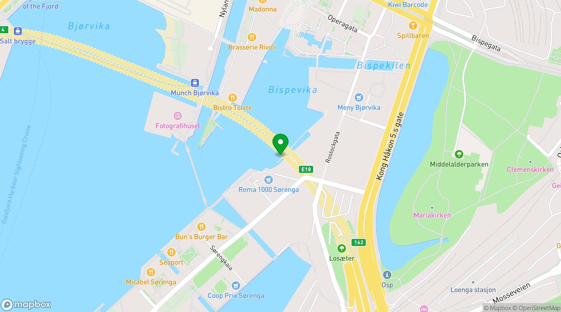 Map showing Oslo Fjord Sauna
