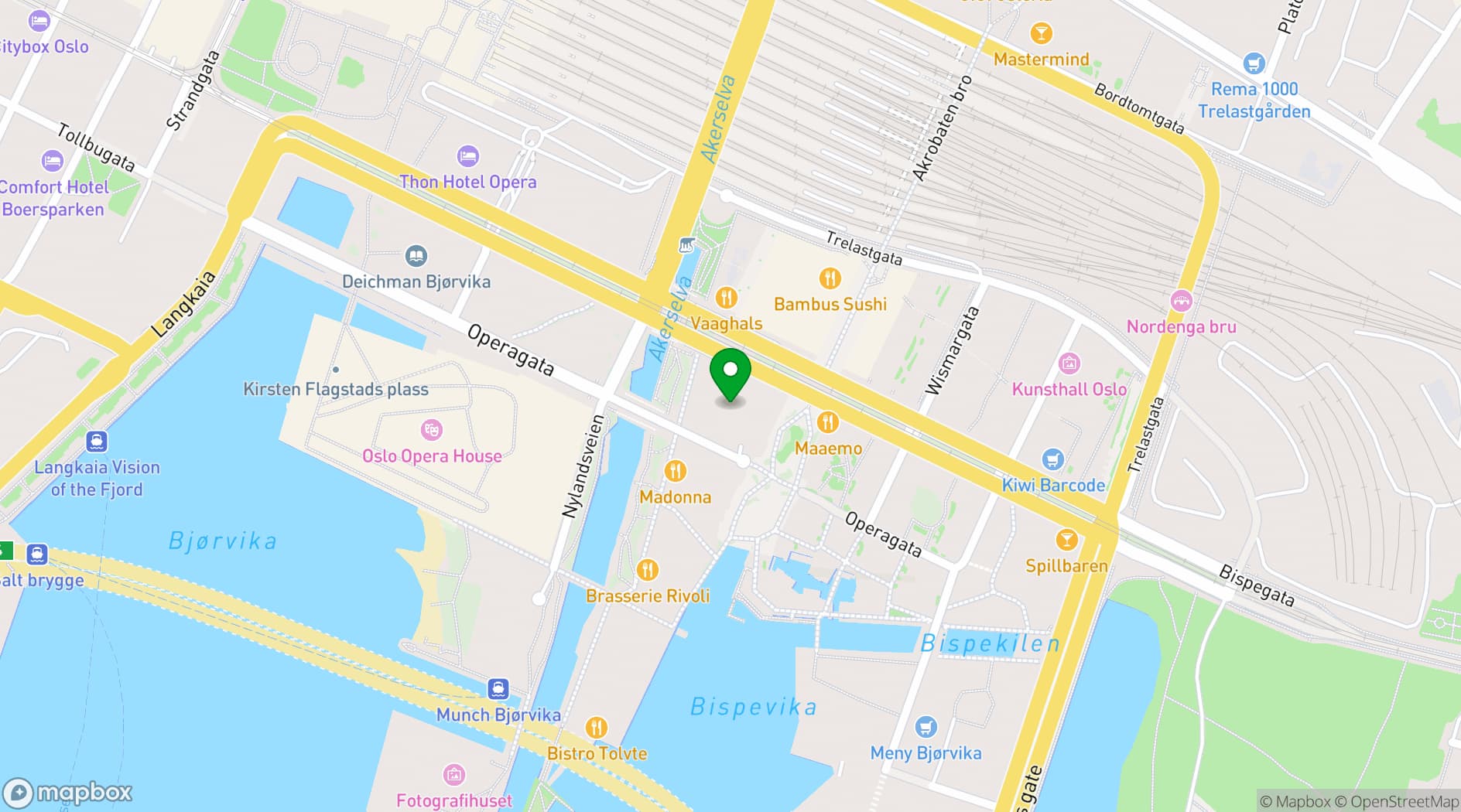 Map showing Clarion Hotel® Oslo