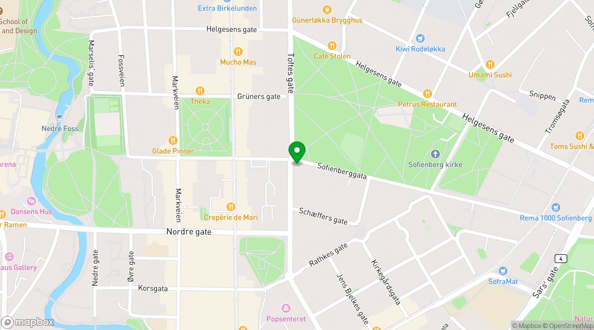 Map showing 200 Oslo