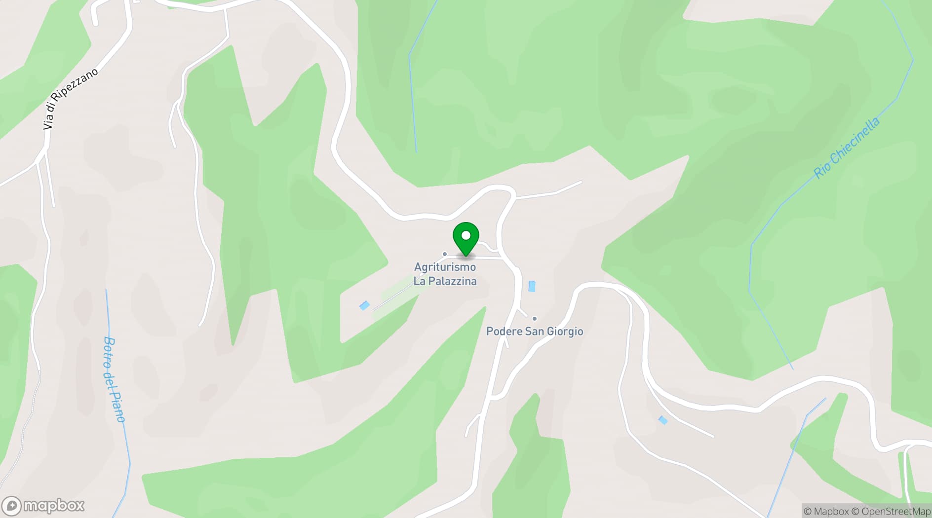 Map showing Agriturismo La Palazzina Apartments